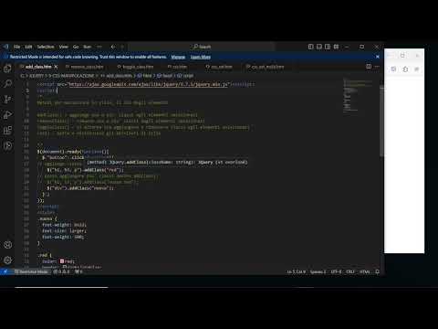 10-JQUERY - Manipulating element styles - addClass(), removeClass(), toggleClass(), css()