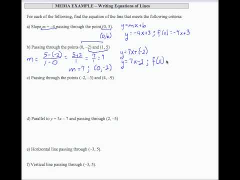 12x_L3_P14_F13_pt1-Intermediate Algebra - Writing Equations of Lines