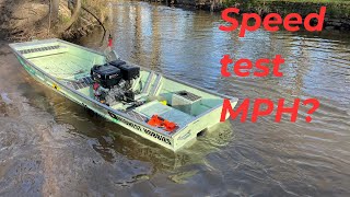 Predator 459 engine jet boat water test