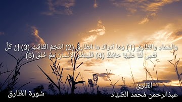 سورة الطارق / بصوت القارئ عبدالرحمن محمد الصياد