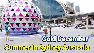Cold December in Sydney Australia - Summer Walk in Sydney City