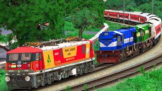 Diesel To Electric Train Loco Change  Bumpy Railroad  Train Simulator  Railwork  Ntg Gaming