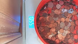 Cashing in 55 POUNDS of coins into the Coinstar machine 