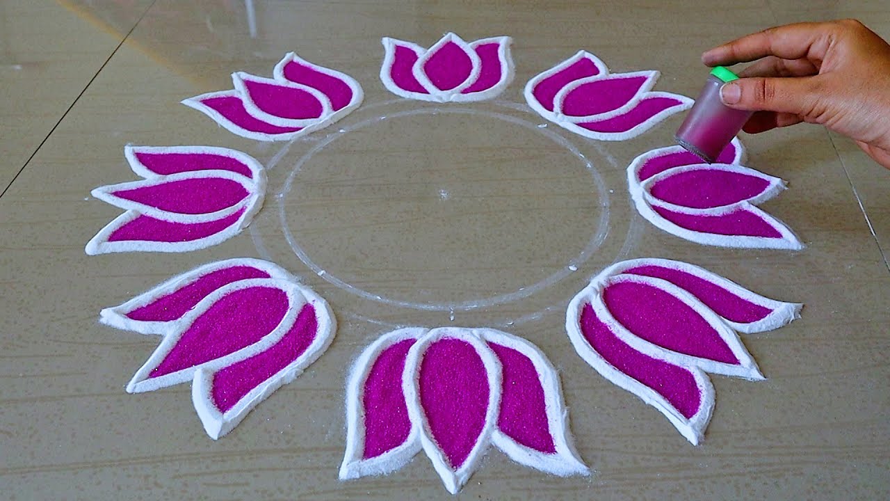 Easy & Beautiful New Year Rangoli Designs | Sankranthi Muggulu ...