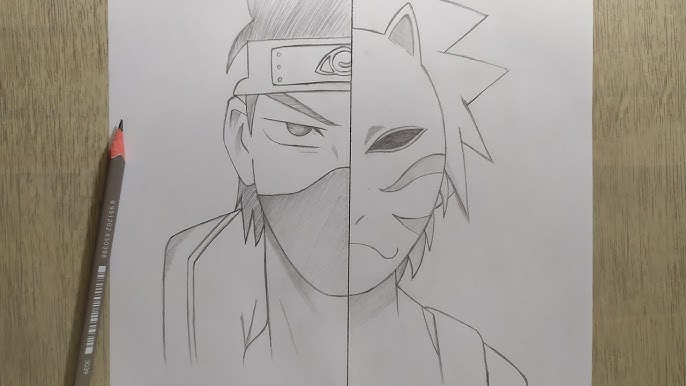 Kakashi Hatake etapa anbu, hecho a lápiz  Kakashi desenho, Tutoriais de desenho  anime, Desenhos de anime