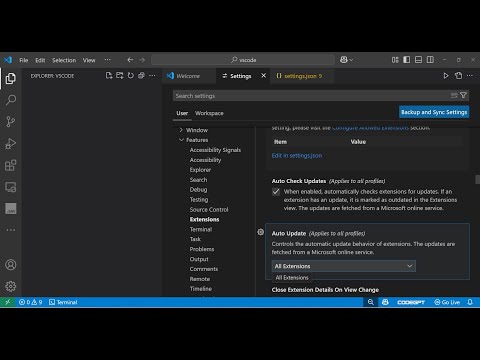 How to Disable Visual Studio Code Extensions Auto Update Feature to Turn off Updates For Extensions