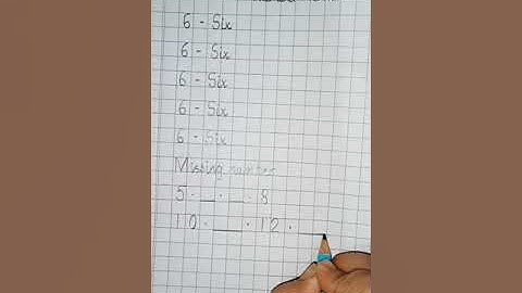 Number Name 6 - Six and missing number