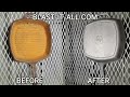 Cleaning Cast Iron Pan by sandblasting with Glass Beads - Before and After, Satisfying