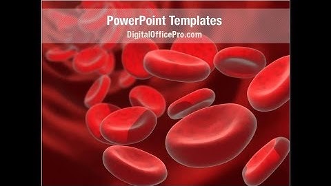 Red Blood Cells Stream PowerPoint Template Backgrounds - DigitalOfficePro #09372