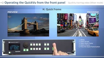 QuickVu QVU150-3G Training Video: control from front panel