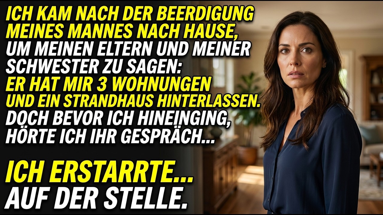 Mein Mann wurde vor drei Stunden beigesetzt, da schob mir meine eigene Schwester eine Vollmacht über sein Vermögen über den Tisch. „Du kannst unmöglich allein drei Luxuswohnungen verwalten“, sagte...