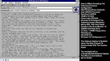 Mosaic On Windows 3.1 : Reading Funny Crap Via Gopher (86Box)