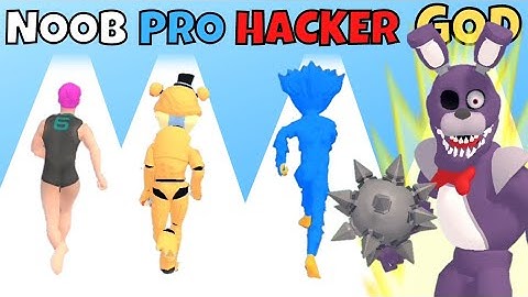 NOOB vs PRO vs HACKER vs GOD in MONSTER EVOLUTION: RUNNER GAME !