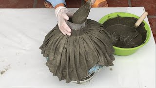 New Idea For Cement / Flower Pots Made Of Rags / Nice And Easy