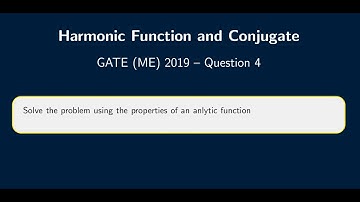 Properties of the Analytic Function | GATE ME 2019 Q4 Explained