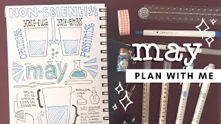 PLAN WITH ME | May 2020 Bullet Journal Setup | Chemistry / Science theme