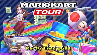 Mario Kart Tour - Party Time pulls + free pulls (New Year 2021 first pipe)