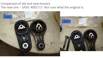 Renault Grand Scenic 2 rear engine mount replacement - задняя опора двигателя