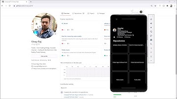 GitHub profile info flutter app using provider {demo video}