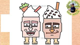 How To Draw Fragrama And Chocrama Easy Step By Step Drawing Tutorial Draw It Simple With Moulik