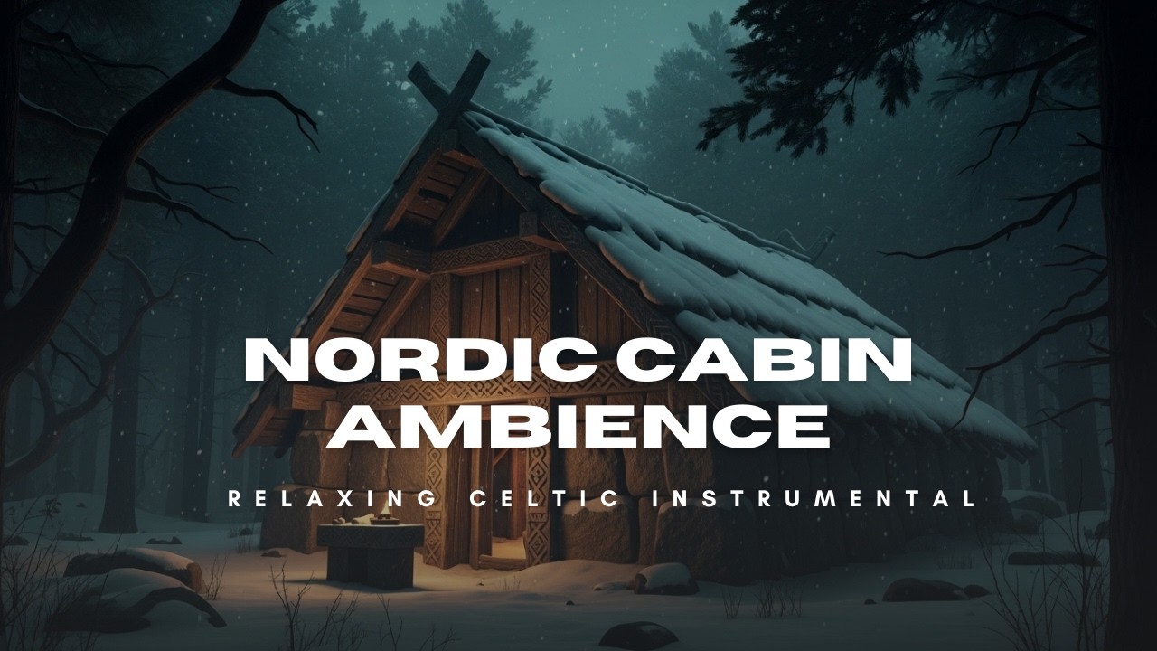 Fantasy Winter Ambience | Nordic Cabin Relaxing Celtic Instrumental