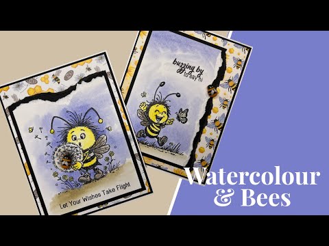 Watercolour & 🐝 Bees 🐝 = the Cutest handmade cards