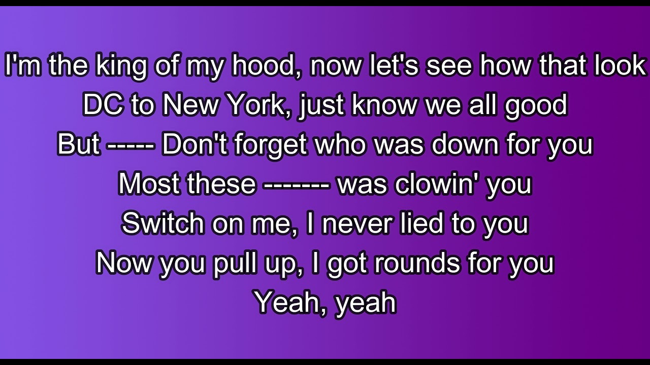 Badda TD - Picture I Paint Lyrics ( Clean )