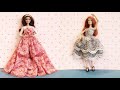 Gorgeous DIY Barbie doll dresses 👗 Glitter dresses ✨