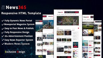 News365 - Multipurpose Newspaper and Blog HTML Template | Themeforest Website Templates and Themes