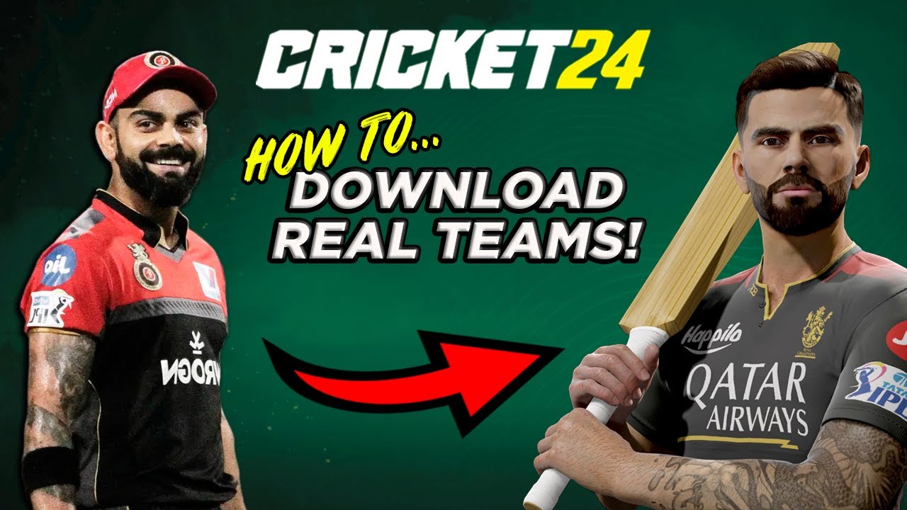 How to Download the "Real" Teams in CRICKET 24! - YouTube