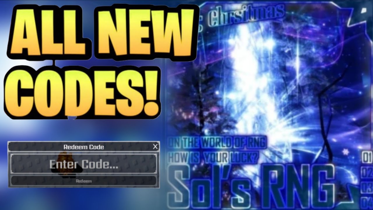 *WINTER UPDATE* ALL WORKING CODES FOR SOL’S RNG IN JANUARY 2025! ROBLOX ...