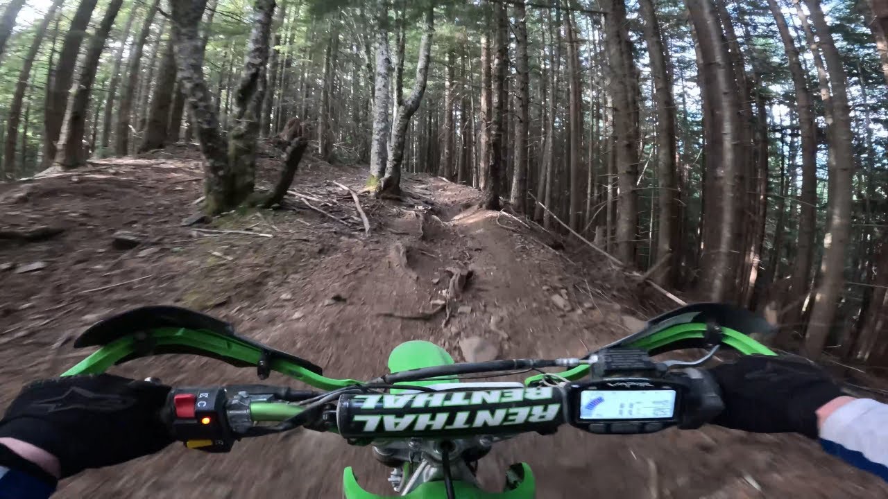 KLX 140R F - Hard Dirt Bike Trail - YouTube