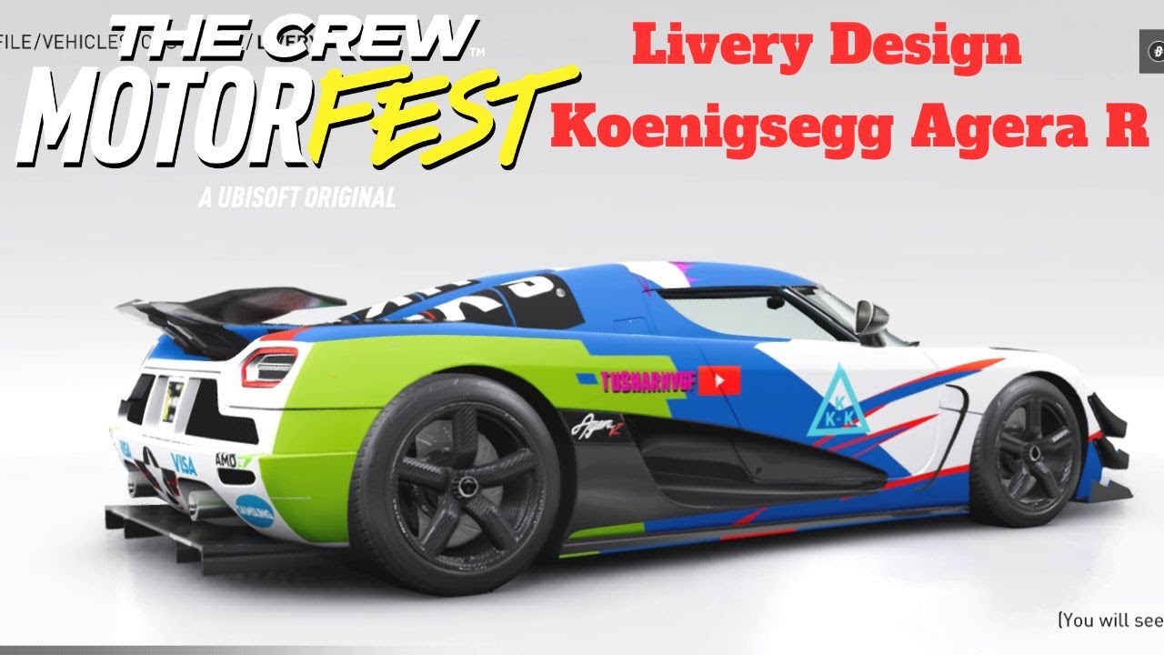 The Crew Motorfest Livery design for Koenigsegg Agera R hyper car - YouTube