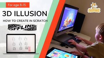 How to create a 3D illusion  in Scratch programming | For Kids Age 8-15