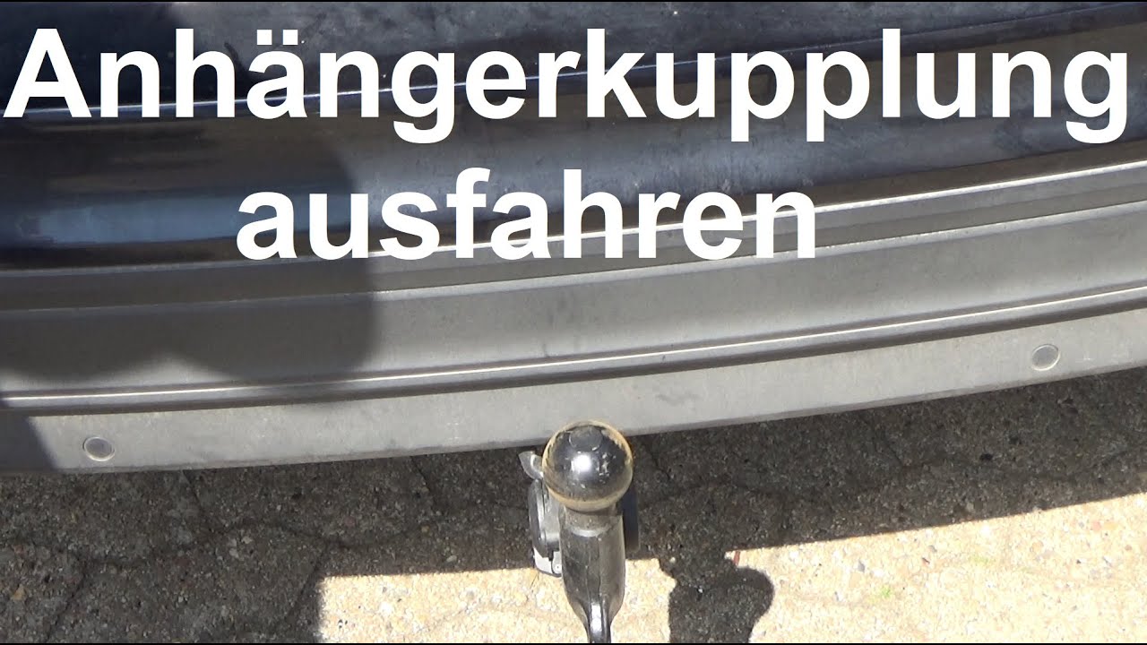 VW Tiguan Anhängerkupplung ausfahren AHK Tiguan elektrisch ausklappen  anklappen - YouTube