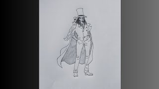 Drawing Rob Lucci (One Piece) | Step-by-Step Anime Art Process 🔥