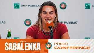 Aryna Sabalenka | Round 4 Press Conference | Roland-Garros 2026