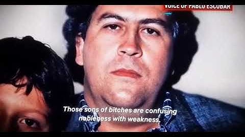 Real voice of Pablo Escobar (at time of death)