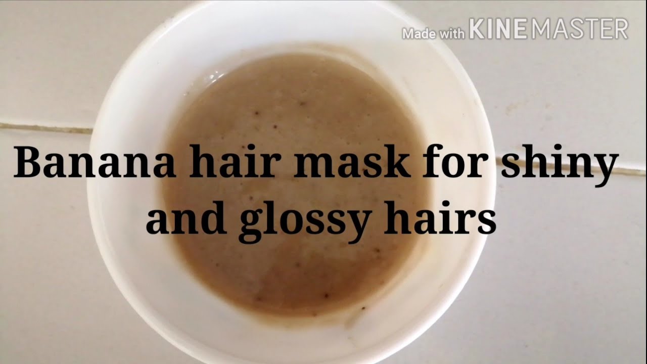 Banana hair mask for shiny and glossy hairs/hair Mask for silky smooth