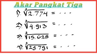 Cara Cepat Menghitung Akar Pangkat 3 #Part2