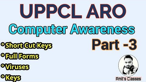 Computer For UPPCL ARO Part - 3 | Very Important Topic For UPPCL ARO Exam 2018 | Must Watch