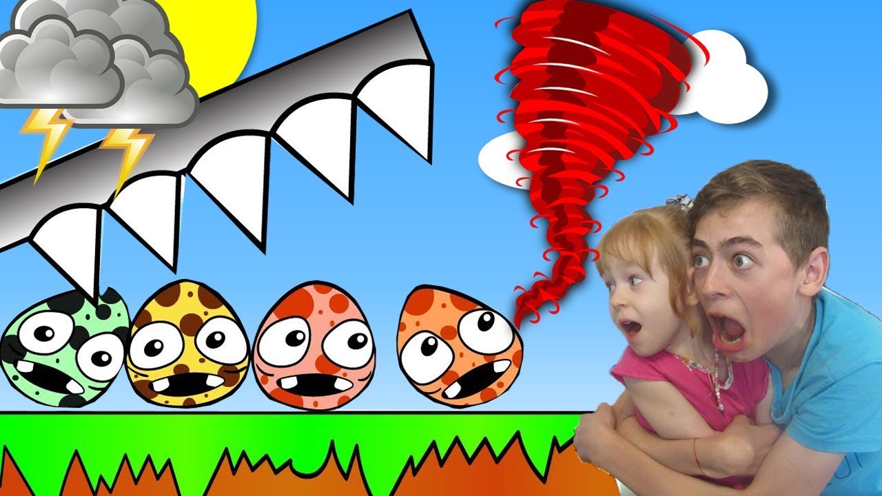 РАЗБИВАЕМ ЯЙЦА ТОРНАДО и ЗЕМЛЕТРЯСЕНИЕ  видео  на канале GAMES FACTORY