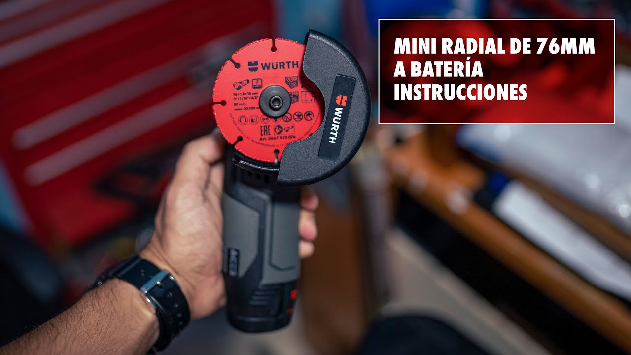 Mini Radial Würth de 76 mm Instrucciones Cambio de Discos de Corte 