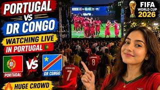 Portugal vs DR Congo LIVE in Portugal 🇵🇹 | FIFA World Cup 2026 Big Screen Crowd Reactions |