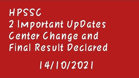 HPSSC latest Updates Center Change post code 839 and Final Result Declared