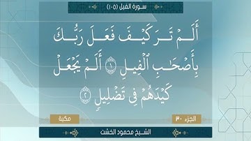 الجزء الثلاثون الشيخ محمود الخشت سورة الفيل
