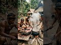 Primitive Cooking: Tribal Hunters Cook Wild Boar Feast #triballife #tribalfeast #primitivecooking
