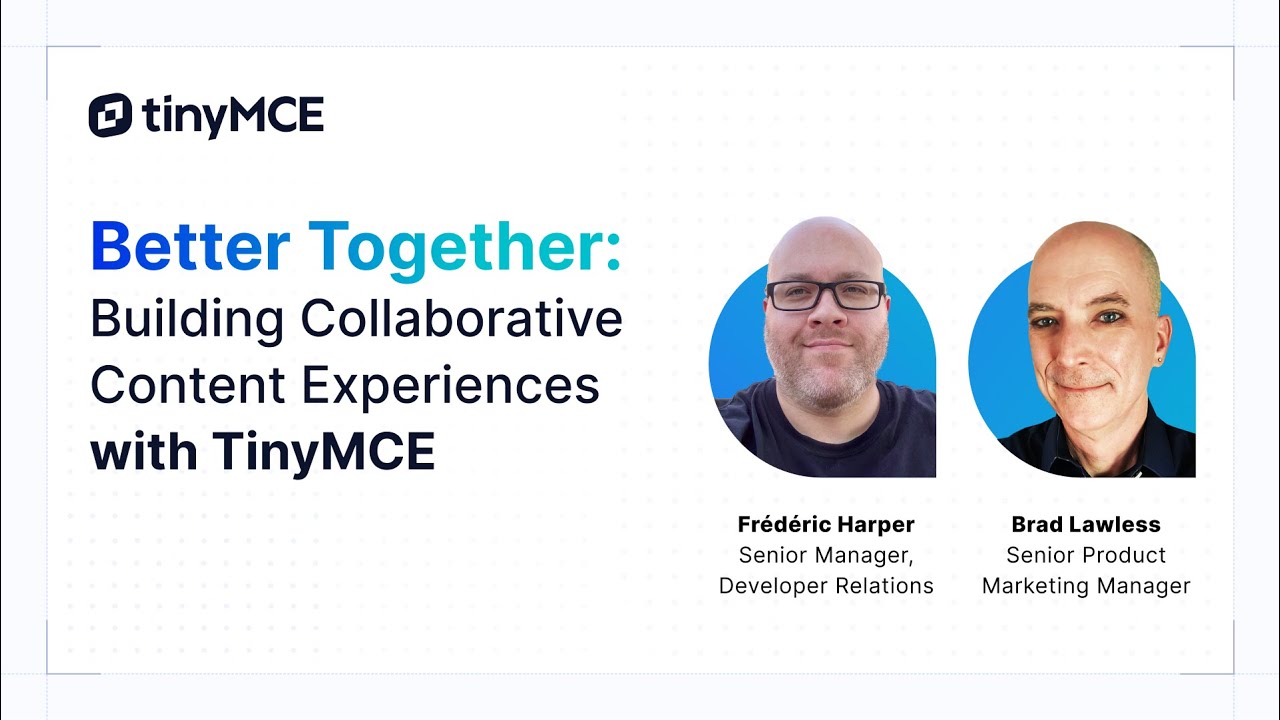 Building Collaborative Content Experiences with TinyMCE - YouTube