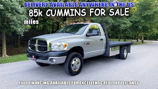 6.7 Cummins For Sale: 2007 Dodge Ram 3500 CabChassis Flatbed 6-speed With Only 85k Miles.