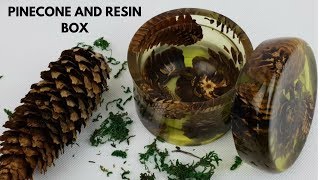 Pinecone and epoxy Resin box